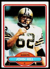 John Hill, 1980 Topps, #486, New Orleans Saints,