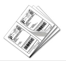 Half Sheet Shipping Labels 8.5" x 5.5" Matte White   2 per Sheet - Choose Quanti