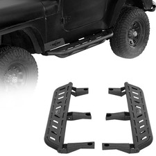 Fit Jeep Wrangler Yj Steel Nerf Bars Side Steps Running Boards 2pcs 1987-1995
