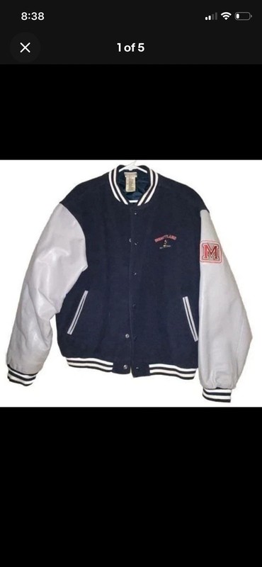 Vintage Disneyland Resort Mickey Mouse Wool and Leather Varsity Jacket