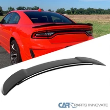 Fits 15-23 Dodge Charger Hellcat Style Glossy Black Rear Trunk Spoiler Wing Lip