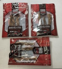 3 Pkgs Good Lovin' BRAIDED Bully Stick Dog Chews- 9 Total -Moderate Chewers-NEW