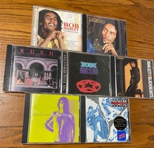 7 Cd Lot- Rush, Iggy Pop, Bob Marley Hard Rock Classic Rock Reggae
