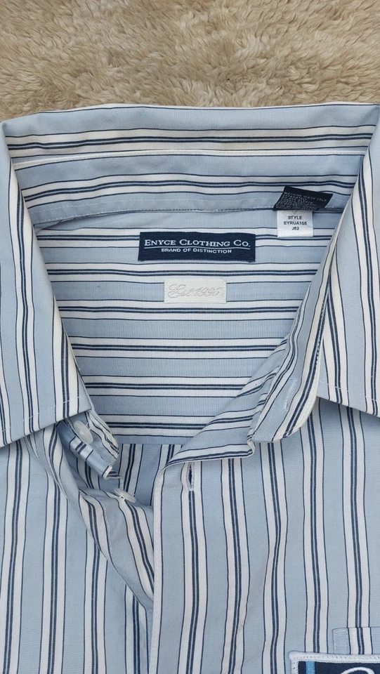 Y2k Enyce Vintage Hiphop Blue Button Up Shirt | XL - Image 3 of 4