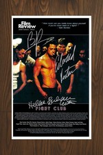 FIGHT CLUB Signed Movie Poster 11x17 with COA - Authentic Memorabilia