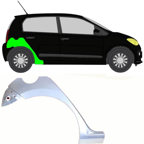 Radlauf FüR Volkswagen Up! 5 TüRer 2011 – 2020 Rechts-image