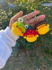 Duck With Hat Keychain, Crochet Duck, Handmade Crochet Keychain
