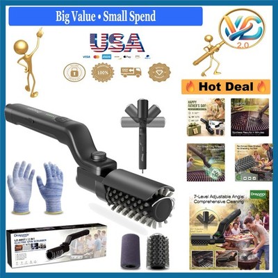 Electric Grill Brush 3-Speed Power Cleaner, 20kg Torque Wireless Rechargable
