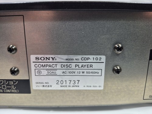 Vintage 1985 Sony CDP-102 CD-Player, getestet & funktioniert, seltener Artikel  - Bild 14 von 24