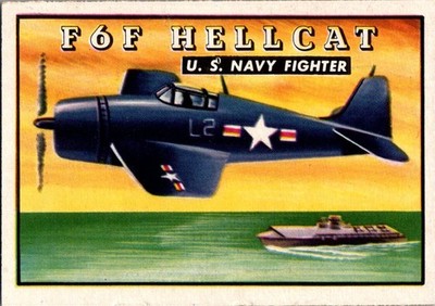 1952 Topps Wings Friend or Foe (R707-4) #28 F6F Hellcat