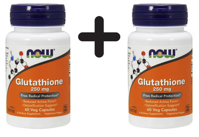 2 x NOW Foods Glutathione, 250mg - 60 vcaps (324,92 EUR/kg)