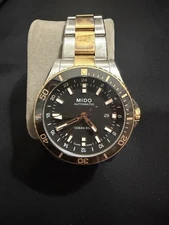 Mido Ocean Star Automatic Diver Watch Black Dial Two-Tone Bracelet