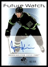 2022-23 SP Authentic '12-13 Retro Future Watch Auto Fredrik Karlstrom Auto