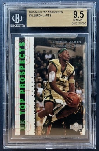 2003 Upper Deck Top Prospects #3 LeBron James - Rookie RC - BGS 9.5 🏀💥