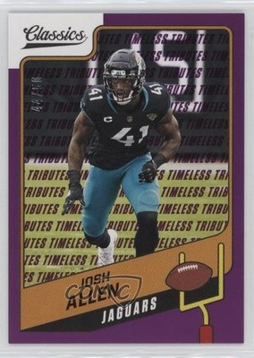 2021 Panini Classics Timeless Tributes Purple 44/50 Josh Hines-Allen Allen 15bk
