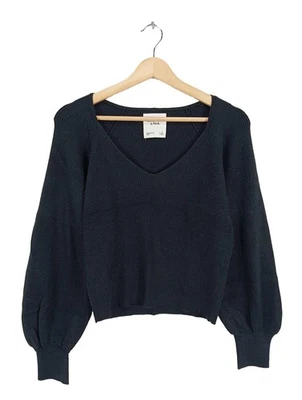 ABERCROMBIE & FITCH Pull col en V Dames Pull T EU 36 noir style décontracté - Photo 1/4