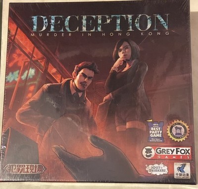 Deception Murder in Hong Kong Board Game Grey Fox Games 2015 Unpunched - Sealed