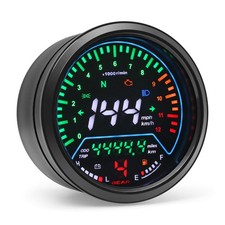 12V LCD Digital Tachometer Motorrad Kilometerzähler Drehzahlmesser Tankanzeige