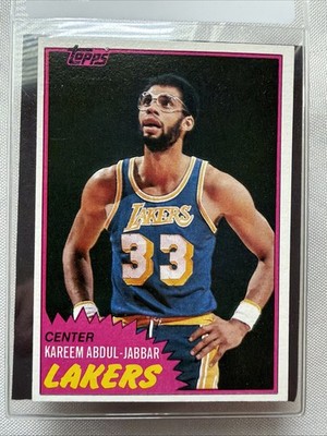 Topps 1981-82 Kareem Abdul-Jabbar #20 Basketball Los Angeles Lakers