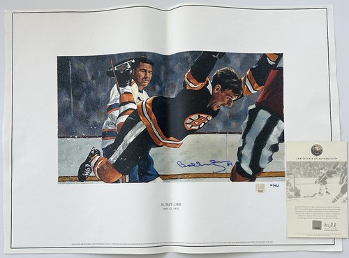 AUTO LE10/44 GREAT NORTH ROAD BOBBY ORR THE GOAL UNSTRETCHED 30x22 ...