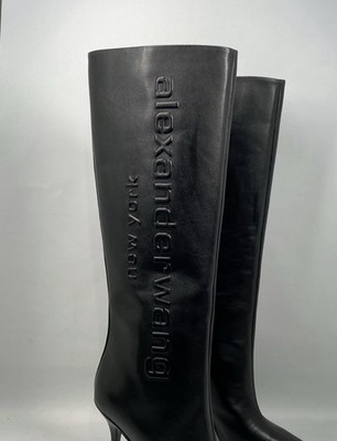 Alexander Wang Delphine leather heeled knee-high boots size 36.5