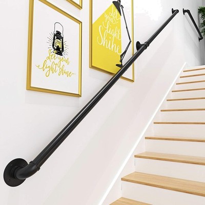 Handlauf Schwarz 150cm Eisen Treppengeländer Industrie Loft Treppe