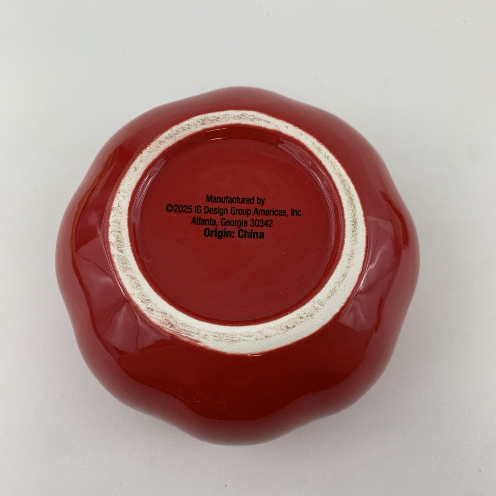 Tomato Shaped Ceramic Serving Dish Tureen Cocotte Casserole w/ Lid 4” Dia