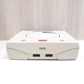 Sega Saturn White console with Fighter Stick X & Street Fighter Zero 2 Games JPN
