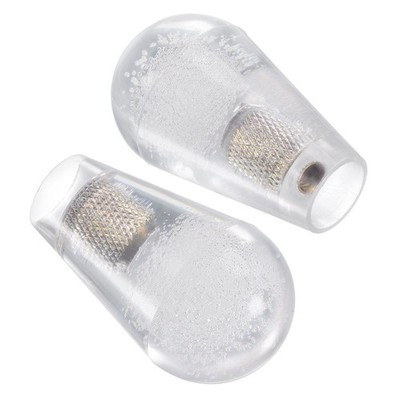 2 Stück Ellipse Oval Joystick Topball Griff Arcade Spielen Ersatz Weiß
