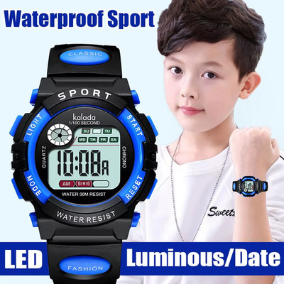 Kids  Sports Digital Watch   Waterproof LED, Silicone Strap Best GIFT
