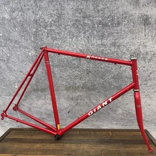 Vintage Giant Kronos Steel Road Bike Frame 62cm Red Triple Butted 700c 126 Tall