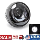 6.5" Motorcycle Spiral LED Headlight Round High Low Beam Daytime Running Light