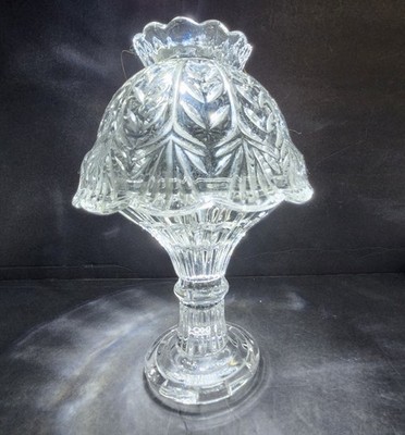 Portico Lead Crystal Fairy Lamp Candle Holder Clear Fifth Avenue 9.25'' Vintage