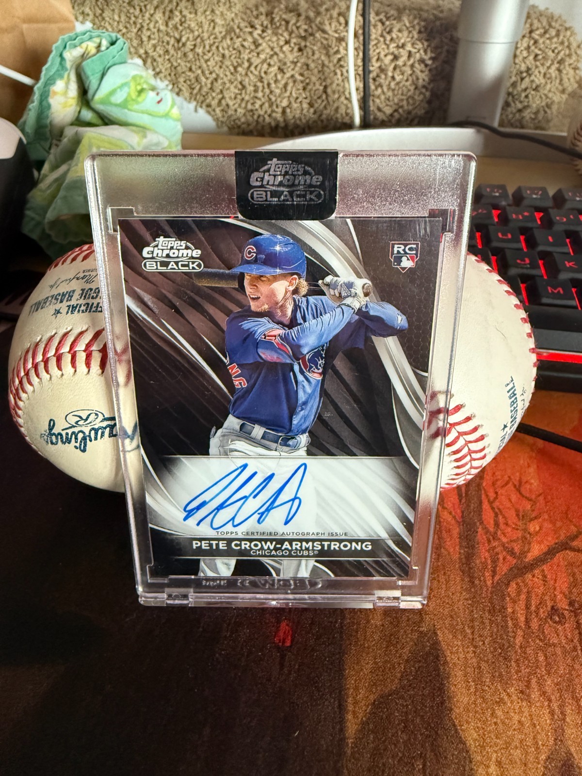 2024 Topps Chrome Black PETE CROW-ARMSTRONG Auto Rookie Card RC Chicago Cubs