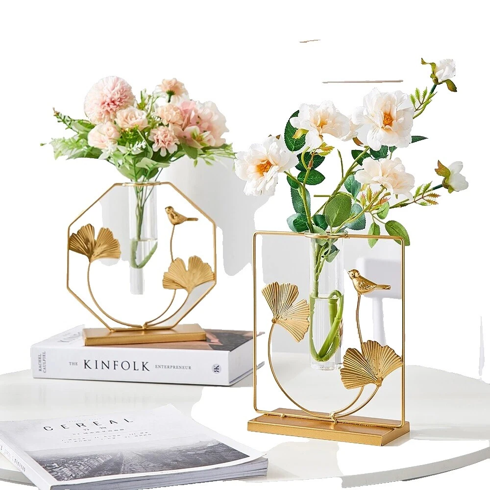 Metal Hexagonal Vases