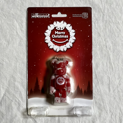 Merry Christmas 2010 Bearbrick 100% Keychain (2010) Flocky Flocked 