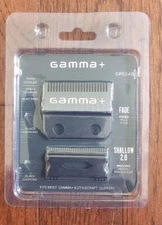 Gamma+ DLC Fixed Fade Clipper Blade with Shallow Tooth 2.0 Cutter Set #GP534B