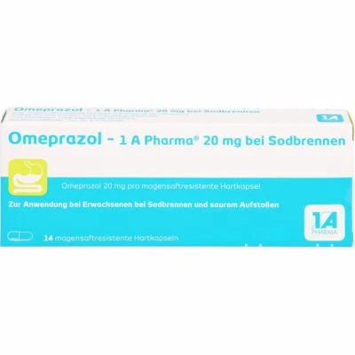 1 A PHARMA GMBH OMEPRAZOL-1A Pharma 20 mg bei Sodbrennen HKM 14 St PZN06439524