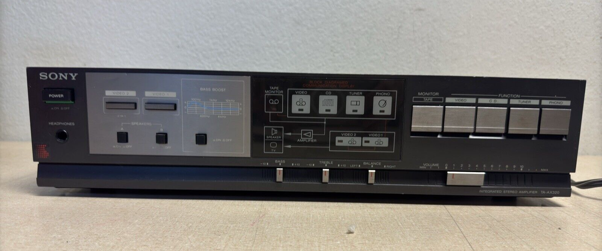 Sony TA-AX320 Integrated Stereo Amplifier with Phono Input - Made