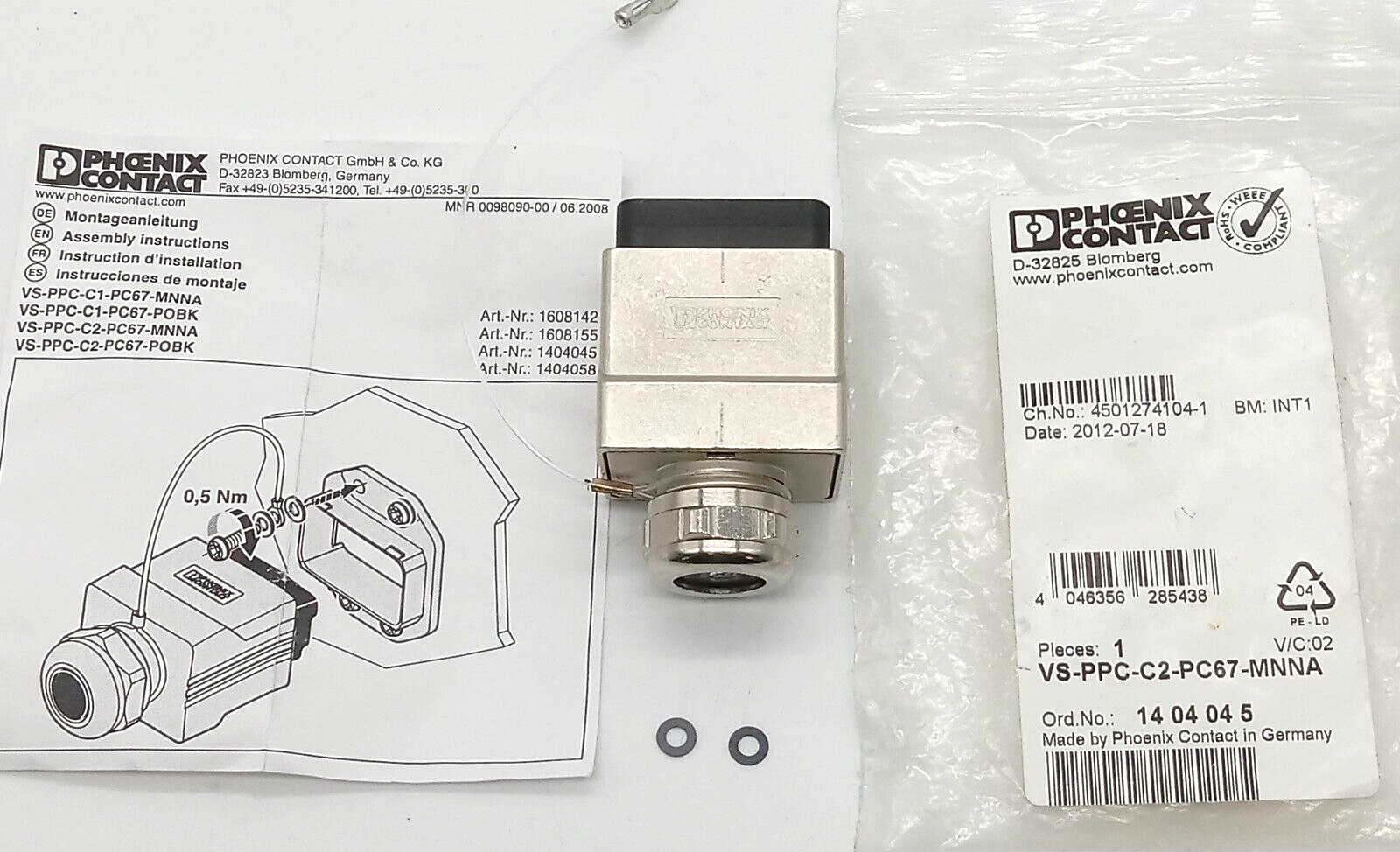 Phoenix Contact VS-PPC-C2-PC67-MNNA Blind Plug