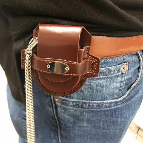 Pocket Watch Holder with Chain Pouch Fits up to 50mm Engravable - Picture 10 of 11