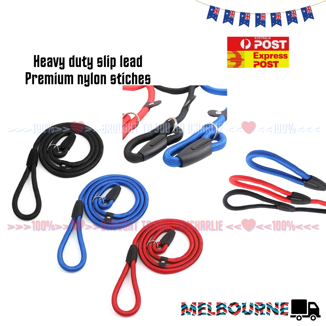 Cesar Millan Dog Puppy Training Correction Leash Slip Lead Pet Nylon Rope 6-10mm