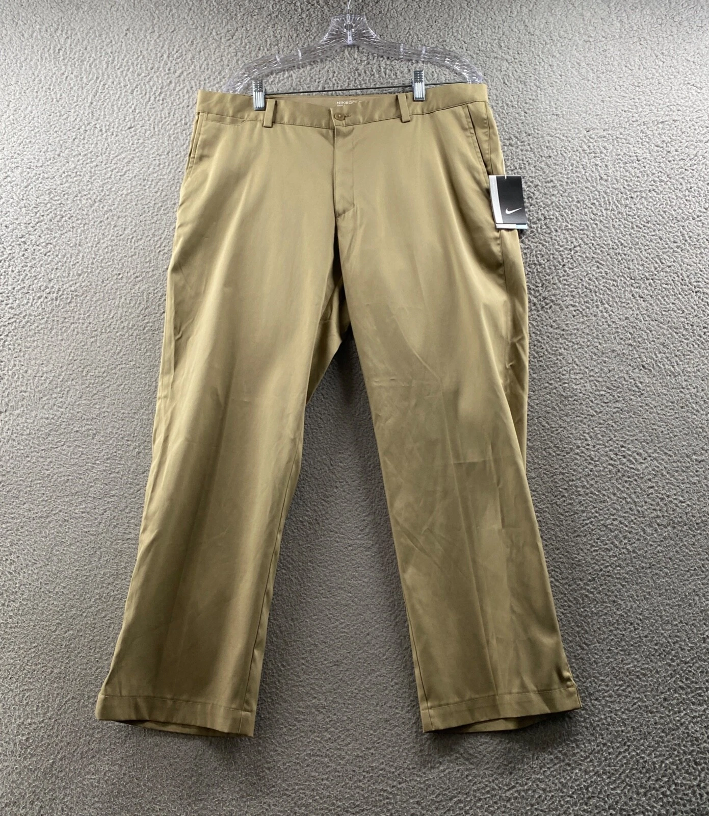 Nike Pants Men 36 Brown Chino Slacks Actual 36x28 Lightweight Golf Golfer Drifit