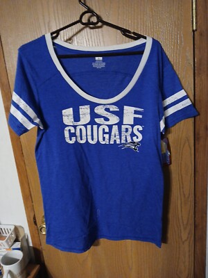 NCAA USF University Of Sioux Falls Blue destressed Shirt Size Large New with tag