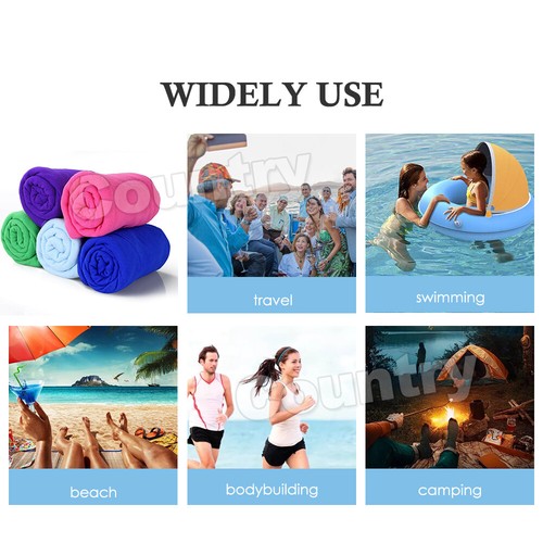 70x140cm Microfiber Bath Beach Towel Gym Sport Footy Travel Yoga Swimming Drying - Picture 7 of 14