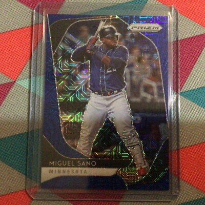 Miguel Sano #109 twins 62/175 made 2020 panini Prizm Blue Mojo prizm
