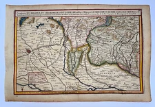 MILAN BRESCIA BERGAMO ITALY 1705 NICOLAS DE FER ANTIQUE MAP 18TH CENTURY