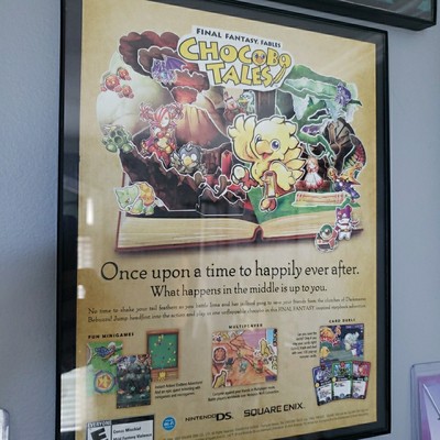 FRAMED 2007 Final Fantasy Fables Chocobo Tales DS Video Game Wall Art