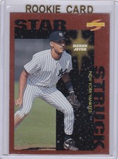 DEREK JETER RARE RC Dugout Collection FOIL ROOKIE $$ Baseball Card NY YANKEES