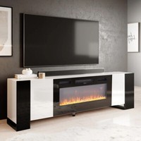 70inch TVs Console Stand AND Led Fireplace Set Cabinet TV Stand Unit Living Room